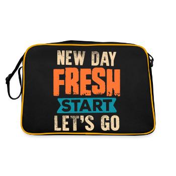 New Day Fresh Start Let's Go - Retro Bag - black/gold - Back