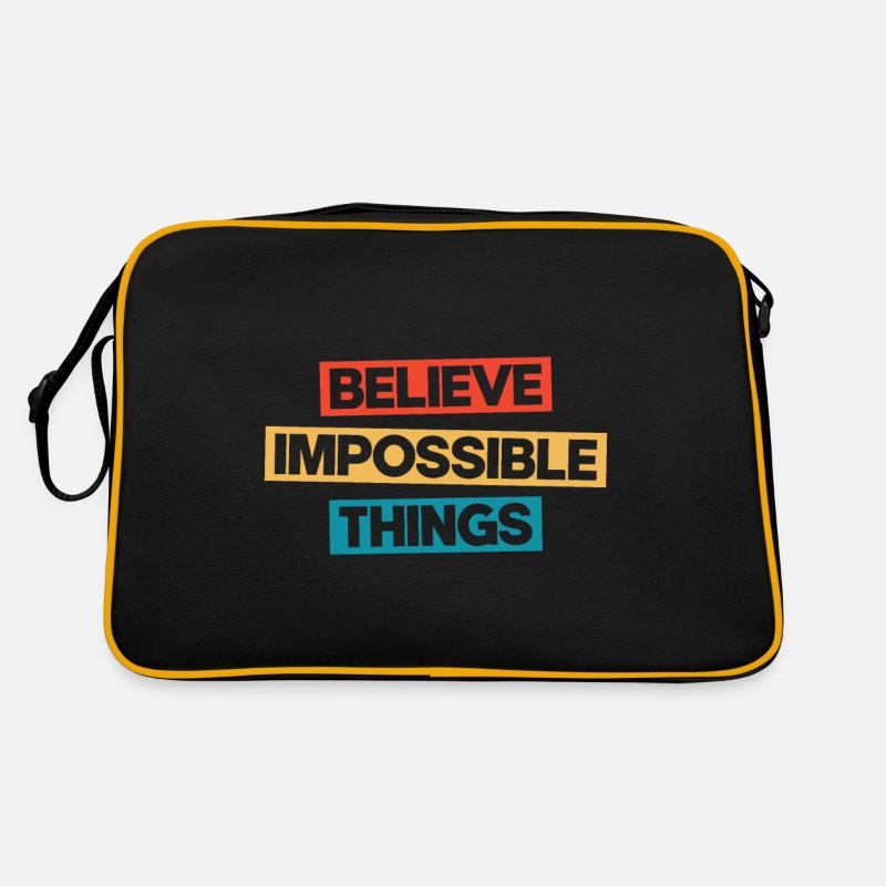 Glaube an unmögliche Dinge Retro Tasche