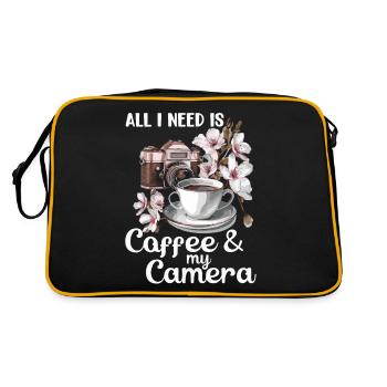 Tout ce dont j’ai besoin, c’est de café - Sac Retro - noir/or - Dos