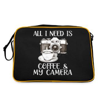 Tout ce dont j’ai besoin, c’est de café - Sac Retro - noir/or - Dos