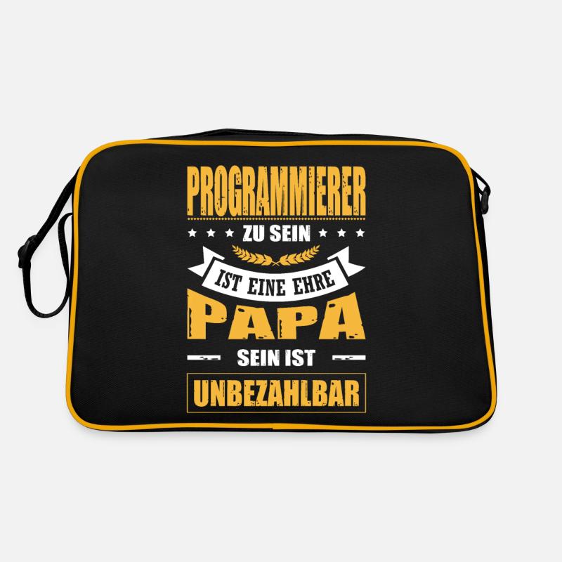 Programmierer Sein Eine Ehre Papa Sein Unbezahlbar Retro Tasche