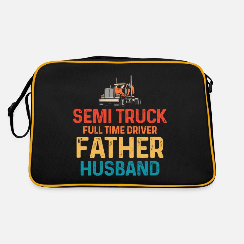 Sattelschlepper Vollzeitfahrer Vater Ehemann Retro Tasche