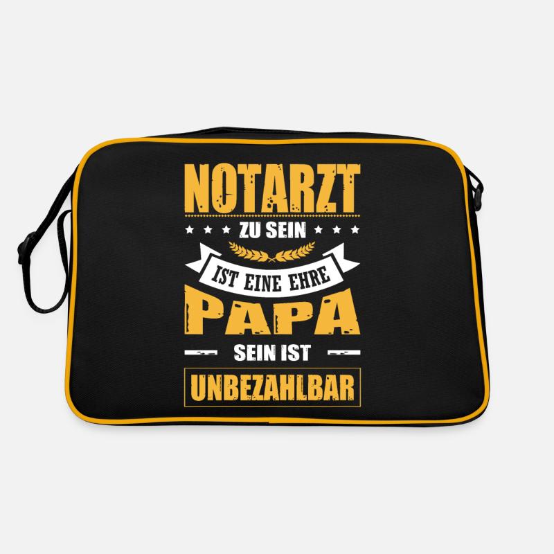 Notarzt Sein Ist Eine Ehre Papa Sein Unbezahlbar Retro Tasche