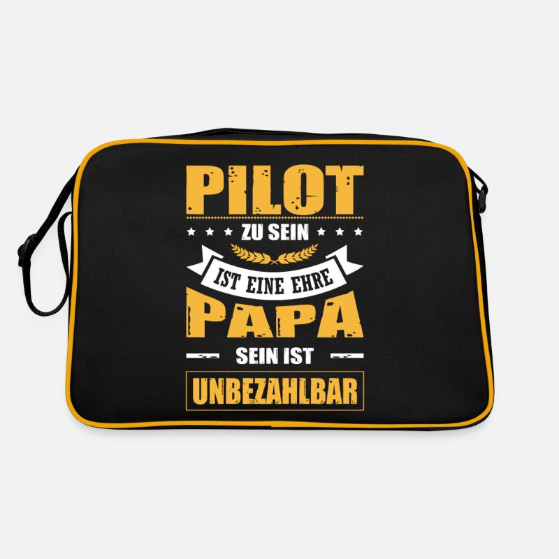 Pilot Zu Sein Ist Eine Ehre Papa Sein Unbezahlbar Retro Tasche