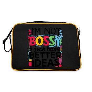 BETTER IDEAS - Retro Bag - black/gold - Back
