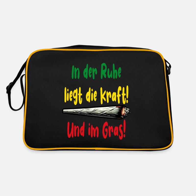 Joint In der Ruhe liegt die Kraft Und im Gras Retro Tasche