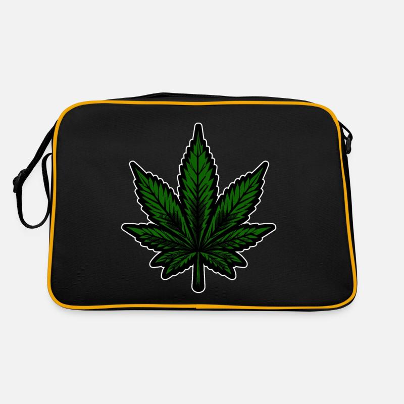 Hemp, Cannabis, Weed, Babak, Bobaz, Cannabis Leaf Retro Bag