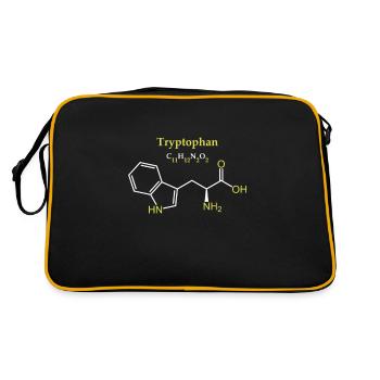 Tryptophane Molécule - Sac Retro - noir/or - Dos