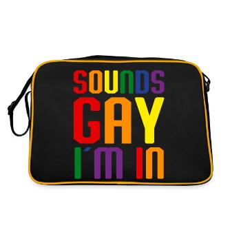 Klingt schwul Im In - Retro Tasche - Schwarz/Gold - Hinten
