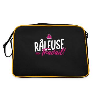 RALEUSE au travail. Pour celle qui rale au boulot - Sac Retro - noir/or - Dos