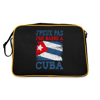 Je peux pas je me barre à Cuba. Futur cubain - Sac Retro - noir/or - Dos