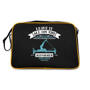 Leave It All On The Reformer Pilates Motif - Retro Bag - black/gold - Back