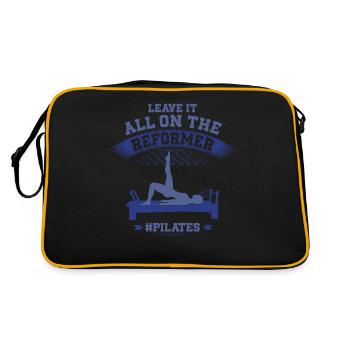 Leave It All On The Reformer Pilates Motif - Retro Bag - black/gold - Back