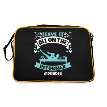 Leave It All On The Reformer Pilates Motif - Retro Bag - black/gold - Back