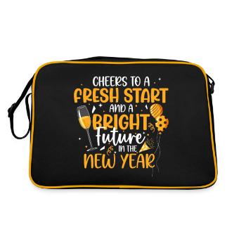 Cheers To A Fresh Start And A Bright Future In The - Retro Bag - black/gold - Back