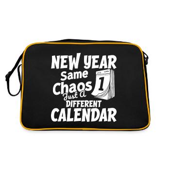 New Year, Same Chaos - Just A Different Calendar. - Retro Bag - black/gold - Back