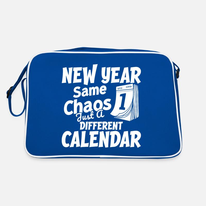 New Year, Same Chaos - Just A Different Calendar. Retro Bag