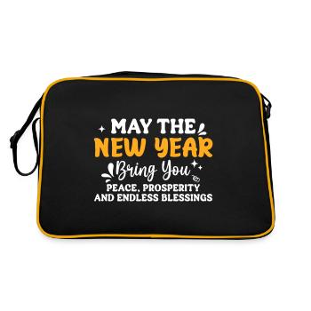 May The New Year Bring You Peace, Prosperity, And - Retro Bag - black/gold - Back