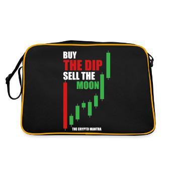 Buy The Dip, Sell The Moon - The Crypto Mantra. - Retro Bag - black/gold - Back