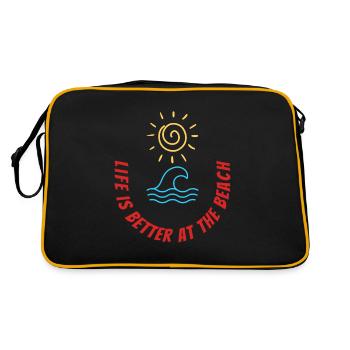 Life is better at the beach - Retro Bag - black/gold - Back