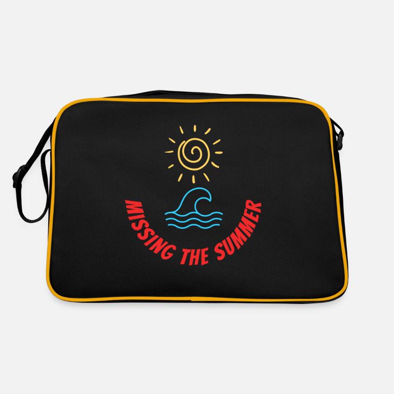 Missing the Summer - Retro Tasche - Schwarz/Gold