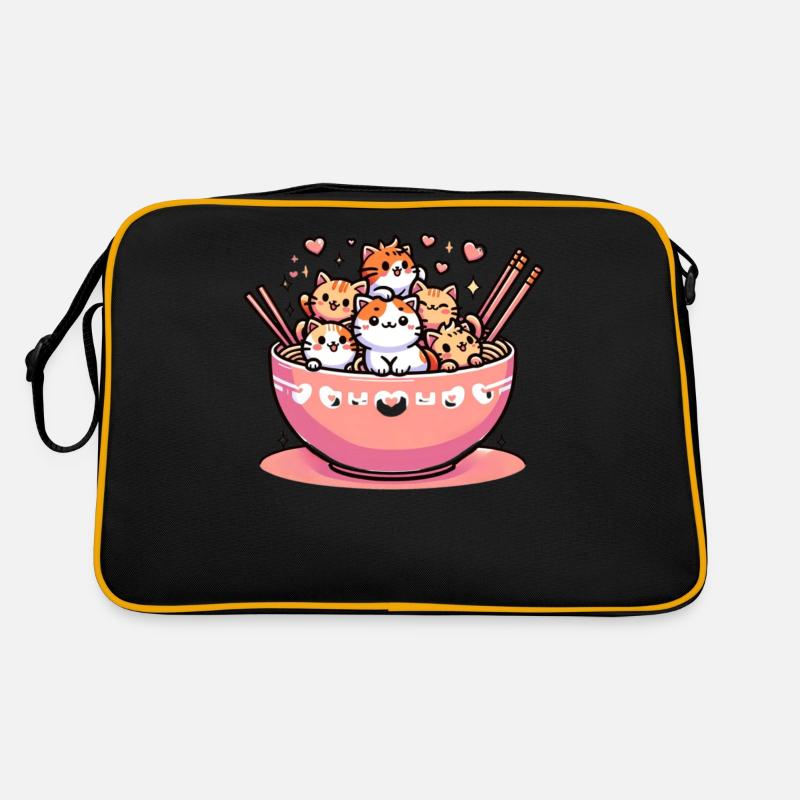 Chaton Noodle Lover Japonais Mignon Sac Retro
