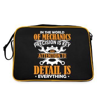 In The World Of Mechanics, Precision Is Key And At - Retro Bag - black/gold - Back