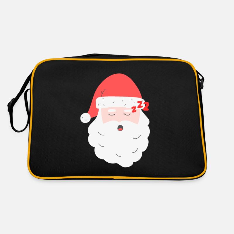 Schlummernder Weihnachtsmann: Ein komödiantisches Weihnachtsfest Retro Tasche