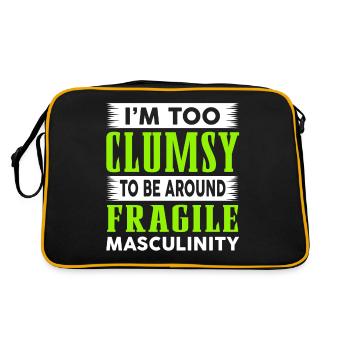 Clumsy To Fragile Masculinity - Retro Bag - black/gold - Back
