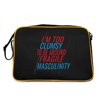 Clumsy To Fragile Masculinity - Retro Bag - black/gold - Back