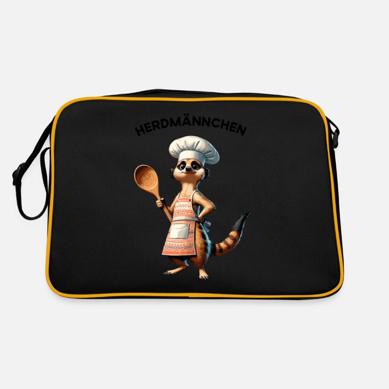 Erdmännchen - Herdmännchen kochen Hobbykoch Koch Retro Tasche