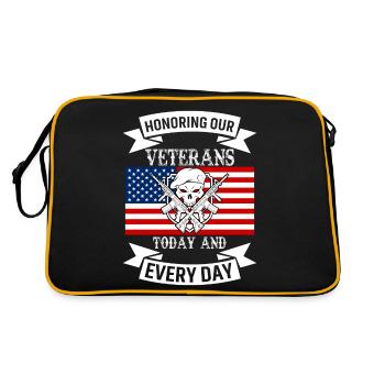 Honorer nos anciens combattants, aujourd’hui et tous les jours. - Sac Retro - noir/or - Dos