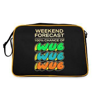 Weekend Forecast 100% Chance of Wub Wub - Retro Bag - black/gold - Back