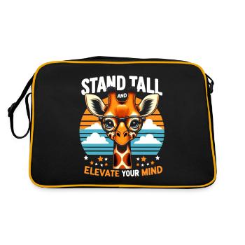 Smart Giraffe Stand tall & Elevate Your Mind - Retro Bag - black/gold - Back