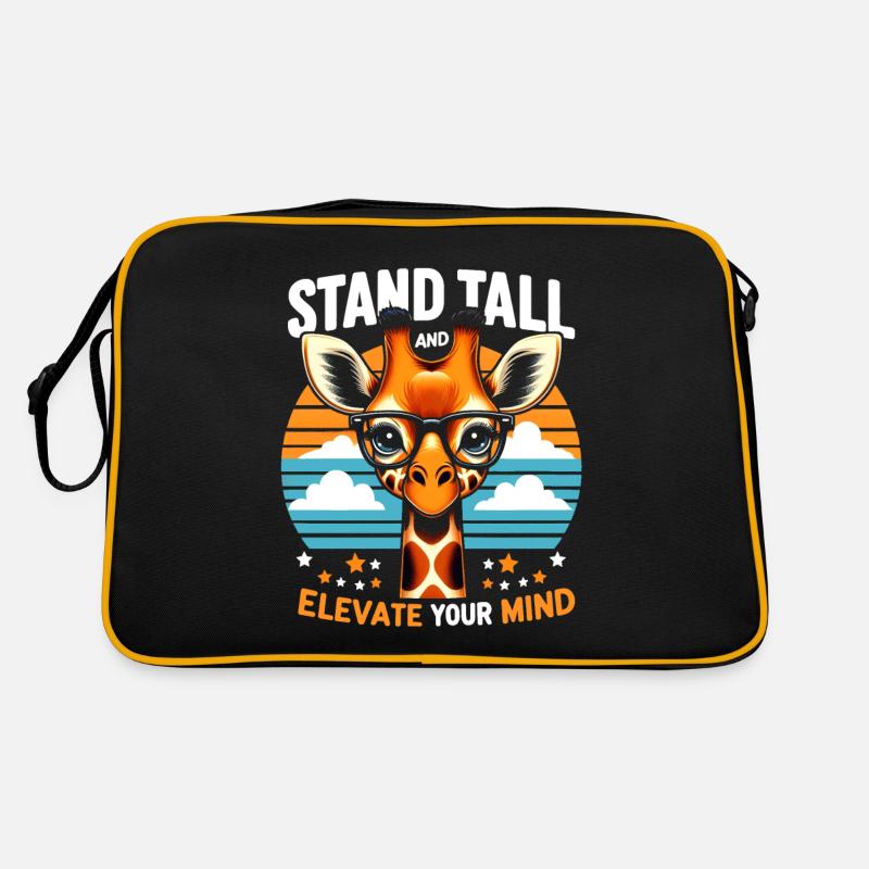 Smart Giraffe Stand tall & Elevate Your Mind Retro Bag