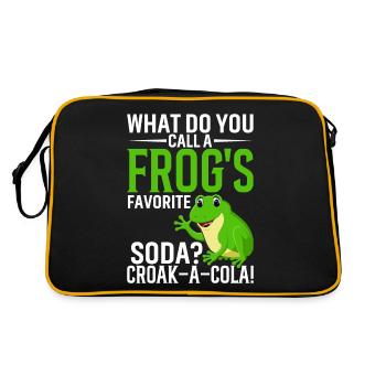 What Do You Call A Frog's Favorite Soda? Croak-A-C - Retro Bag - black/gold - Back