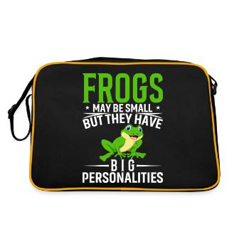 Frogs May Be Small, But They Have Big Personalitie - Retro Bag - black/gold - Back