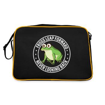 Frogs Leap Forward, Never Looking Back. - Retro Bag - black/gold - Back