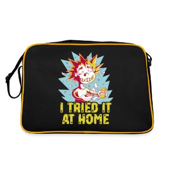 I Tried It At Home Skeleton Bike Accident - Retro Bag - black/gold - Back