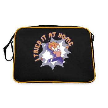 I Tried It At Home Skeleton Bicycle Accident - Retro Bag - black/gold - Back