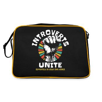 Les introvertis s’unissent séparément dans leurs propres maisons - Sac Retro - noir/or - Dos