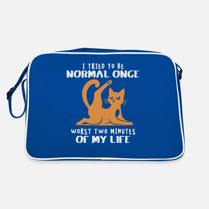 Normal Sein War Gestern Lustige Katze Spruch Retro Tasche