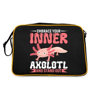 Embrace Your Inner Axolotl And Stand Out. - Retro Bag - black/gold - Back