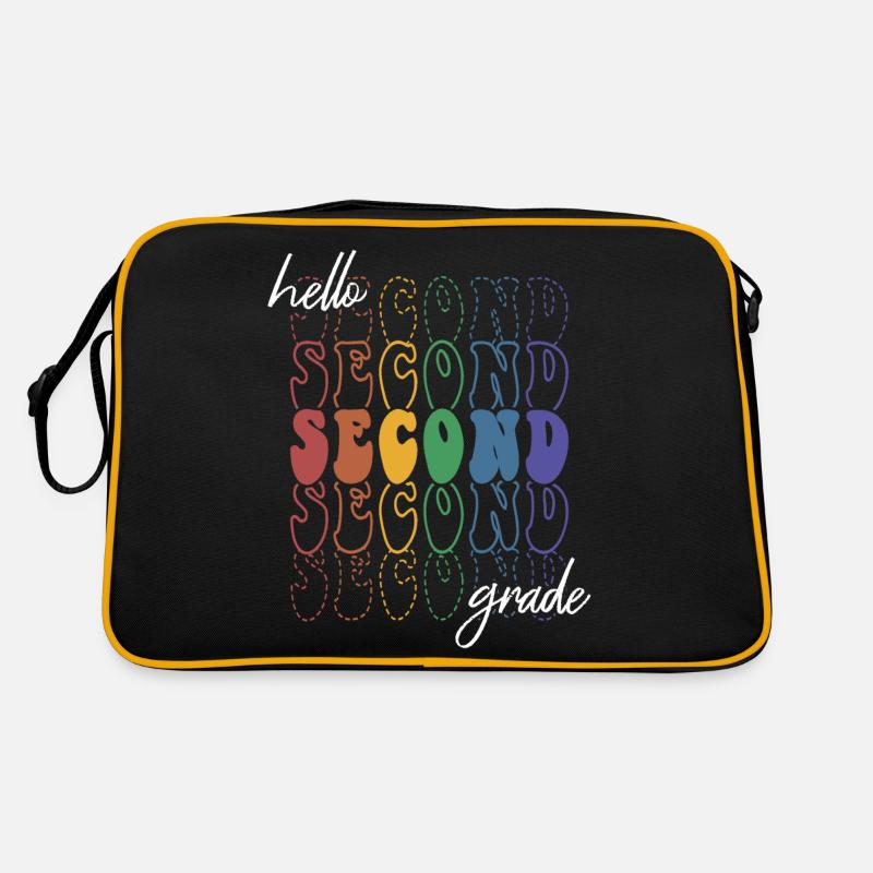 Hello 2nd Grade Retro Groovy Elementary School Gift Retro Bag