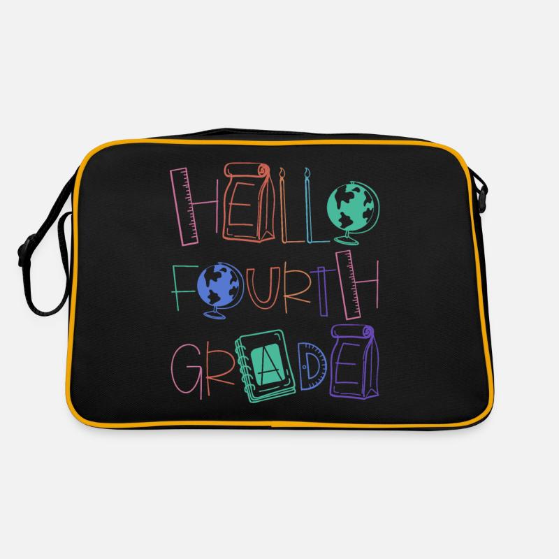 Hello 4th Grade School Supplies Elementary School School Retro Bag