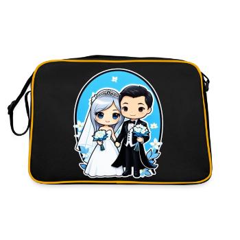 just married - pour mariage - Sac Retro - noir/or - Dos
