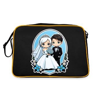 just married - pour mariage - Sac Retro - noir/or - Dos