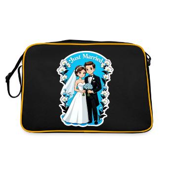 just married - pour mariage - Sac Retro - noir/or - Dos