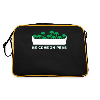 Nous venons dans les pois TShirt drôle de vie extraterrestre - Sac Retro - noir/or - Dos