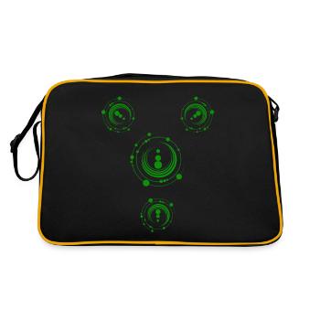 Rencontre extraterrestre Vie extraterrestre Crop Circle - Sac Retro - noir/or - Dos
